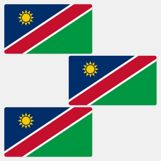 Flagge Namibias Etiketten (Gruppe)