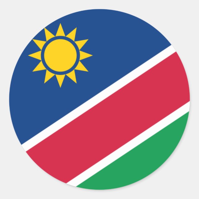 Flagge Namibias Runder Aufkleber (Vorderseite)
