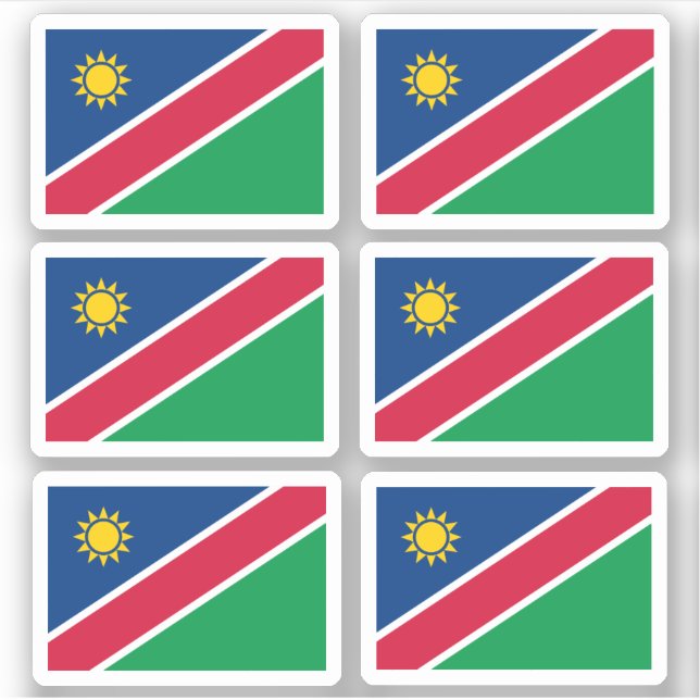 Flagge Namibias - Sammelhefter Aufkleber (Vorderseite)