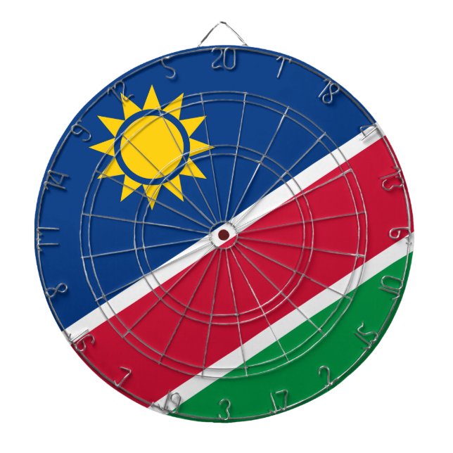Flagge Namibias (Südafrika) Dartscheibe (vorne)