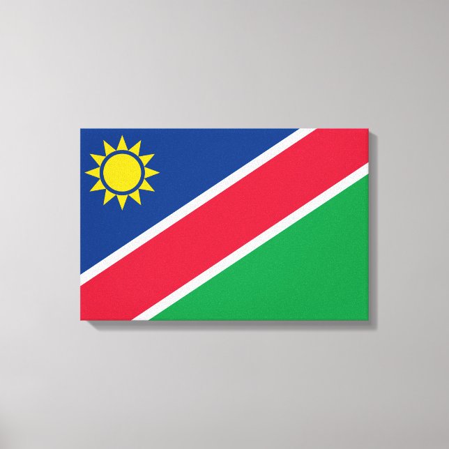 Flagge Namibias (Südafrika) Leinwanddruck (Vorderseite)