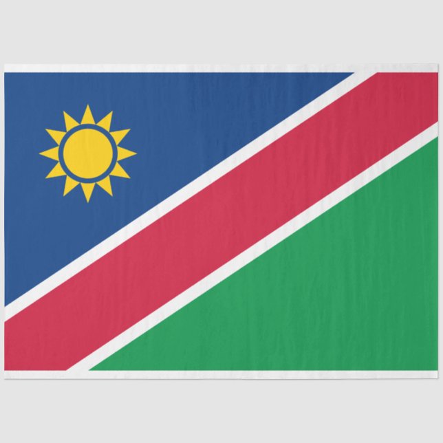 Flagge Namibias (Südafrika) Seidenpapier (Vorderseite)