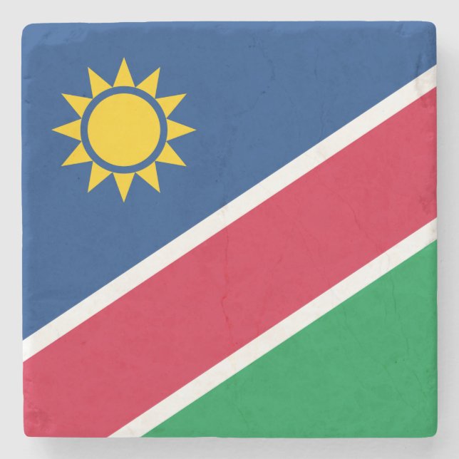 Flagge Namibias (Südafrika) Steinuntersetzer (Vorderseite)