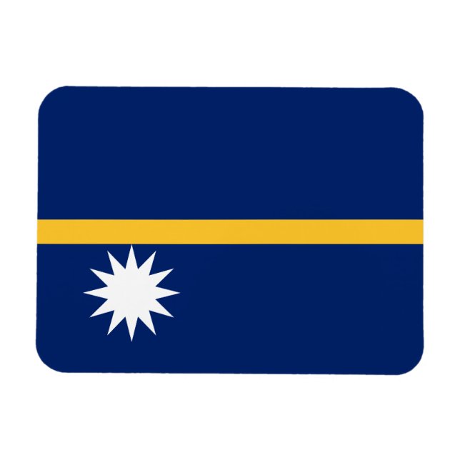 Flagge Naurus Magnet (Horizontal)