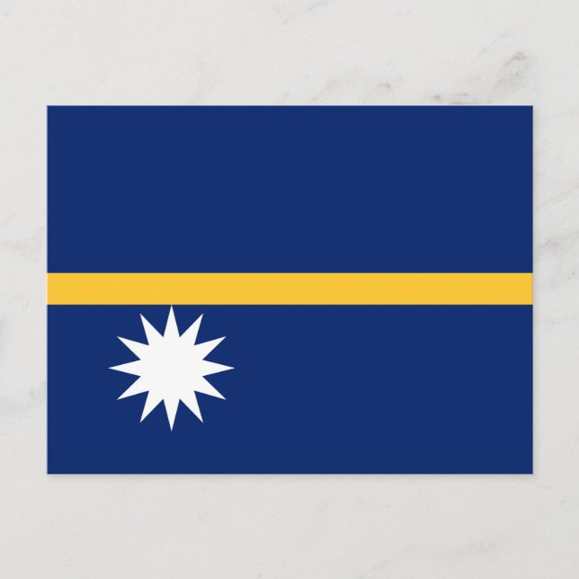 Flagge Naurus Postkarte (Vorderseite)