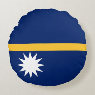 Flagge Naurus Rundes Kissen