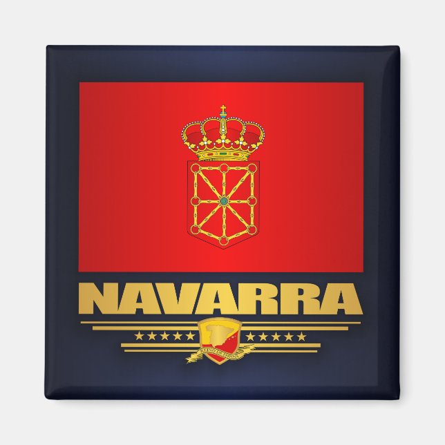 Flagge Navarra (Navarra) Magnet (Vorne)