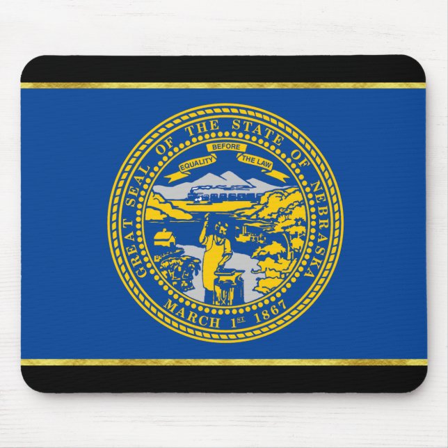 Flagge Nebraska Mousepad (Vorne)