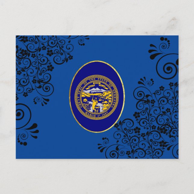 Flagge Nebraska Postkarte (Vorderseite)