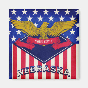Flagge Nebraska USA Magnet