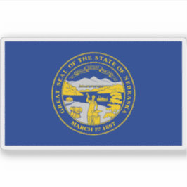 Flagge Nebraskas Aufkleber