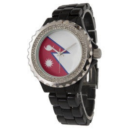 Flagge Nepals Armbanduhr