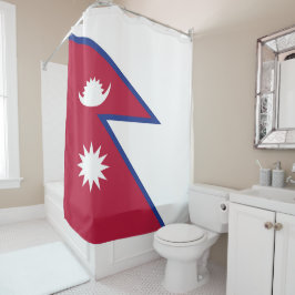 Flagge Nepals Duschvorhang