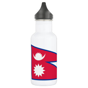 Flagge Nepals Edelstahlflasche