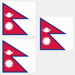 Flagge Nepals Etiketten