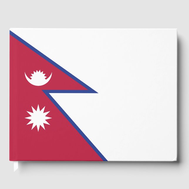 Flagge Nepals Gästebuch (Vorderseite)