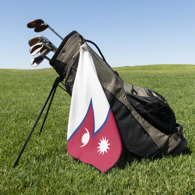 Flagge Nepals Golfhandtuch (Gras)