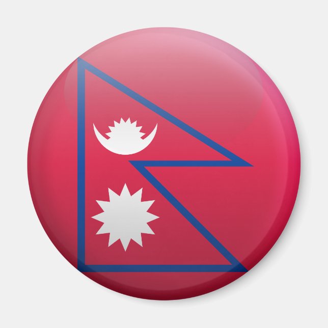 Flagge Nepals Magnet (Vorne)