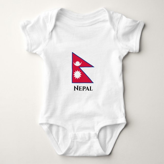 Flagge Nepals (Nepalesen) Baby Strampler (Vorderseite)