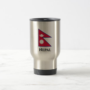 Flagge Nepals (Nepalesen) Reisebecher
