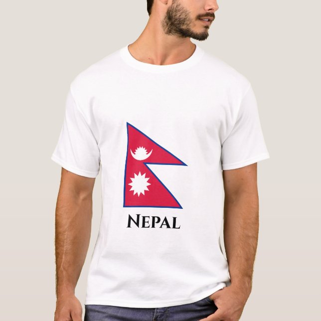 Flagge Nepals (Nepalesen) T-Shirt (Vorderseite)