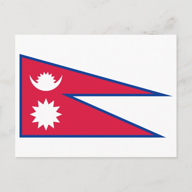 Flagge Nepals Postkarte (Vorderseite)