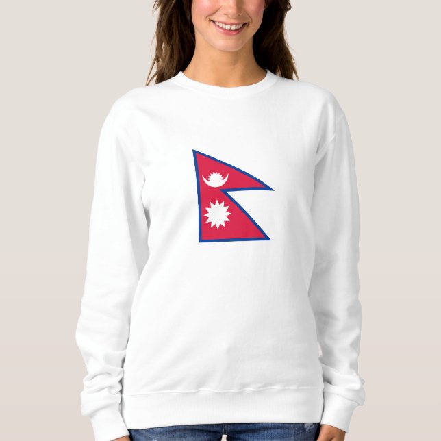 Flagge Nepals Sweatshirt (Vorderseite)