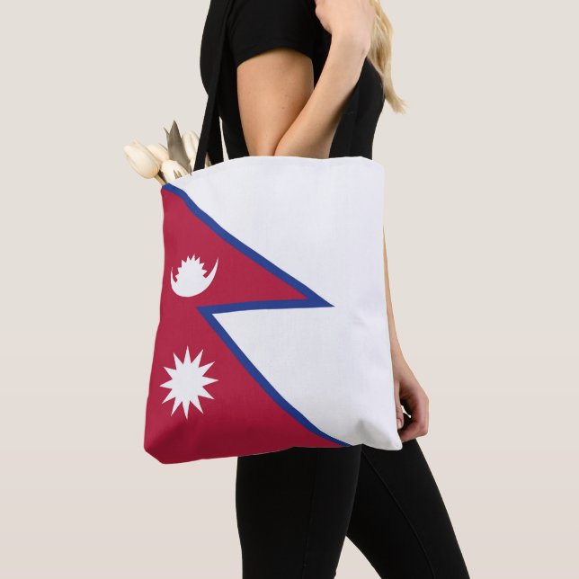 Flagge Nepals Tasche (Von Nahem)