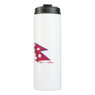 Flagge Nepals Thermosbecher