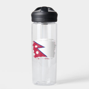 Flagge Nepals Trinkflasche