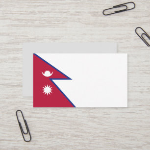 Flagge Nepals Visitenkarte