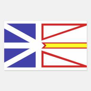 Flagge Neufundlands Kanada Rechteckiger Aufkleber