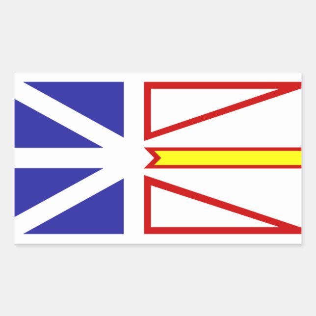 Flagge Neufundlands Kanada Rechteckiger Aufkleber (Vorderseite)