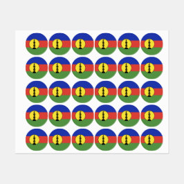 Flagge Neukaledoniens Etiketten