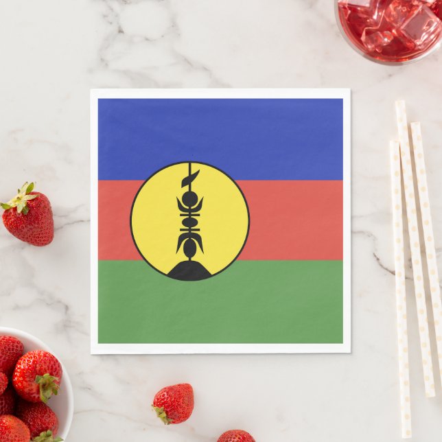 Flagge Neukaledoniens Serviette (Beispiel)