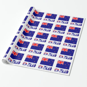 Flagge Neuseeland und Neuseeländer Geschenkpapier
