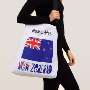 Flagge Neuseeland und Neuseeländer mit Ihrem Namen Tragetaschen Mit Langen Trägern