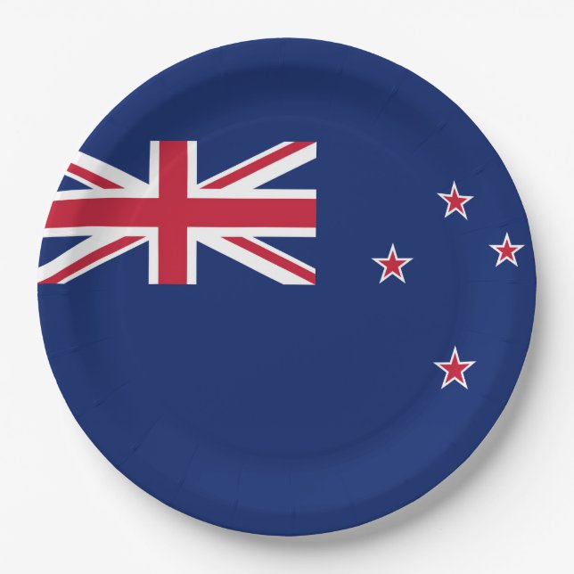 Flagge Neuseelands Pappteller (Vorderseite)