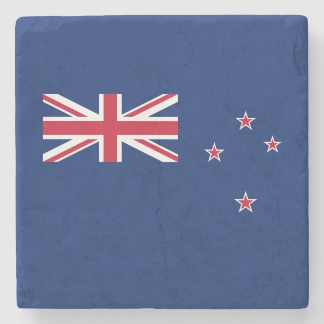 Flagge Neuseelands Steinuntersetzer (Vorderseite)
