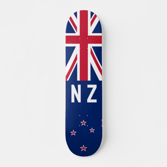 Flagge Neuseelands - stilisiert Skateboard (Vorne)