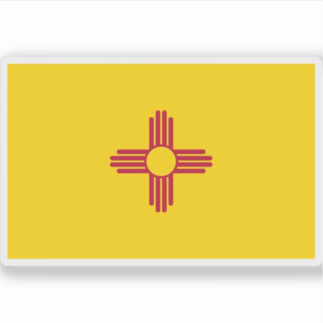 Flagge New Mexico Aufkleber (Vorderseite)