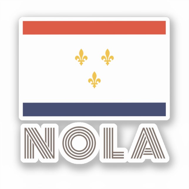 Flagge New Orleans Aufkleber (Vorderseite)