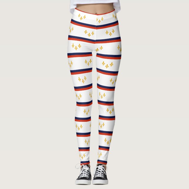 Flagge New Orleans, Leggings Louisiana (Vorderseite)