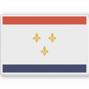 Flagge New Orleans, Louisiana Aufkleber