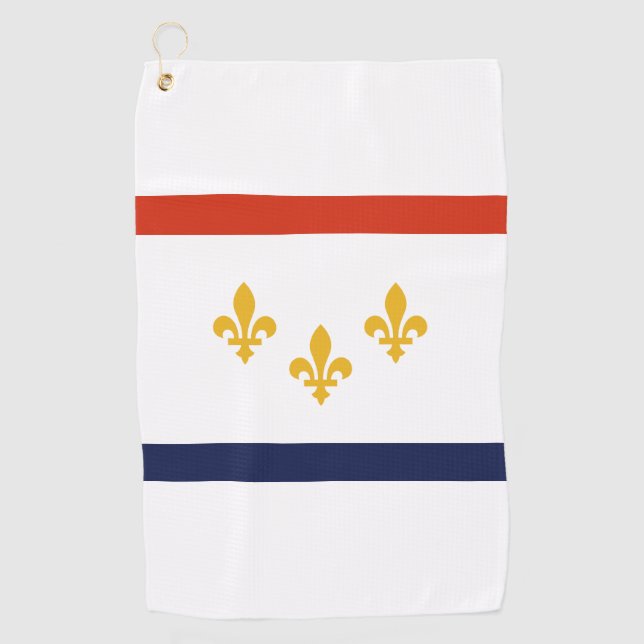 Flagge New Orleans, Louisiana Golfhandtuch (Vorderseite)