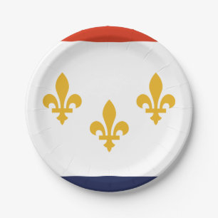 Flagge New Orleans, Louisiana Papierplatte Pappteller