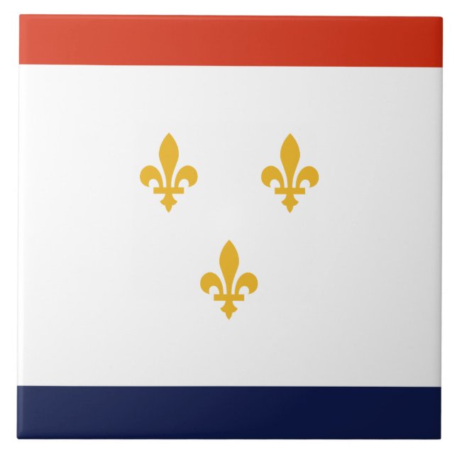 Flagge New Orleans (Louisiana, USA) Fliese (Vorderseite)