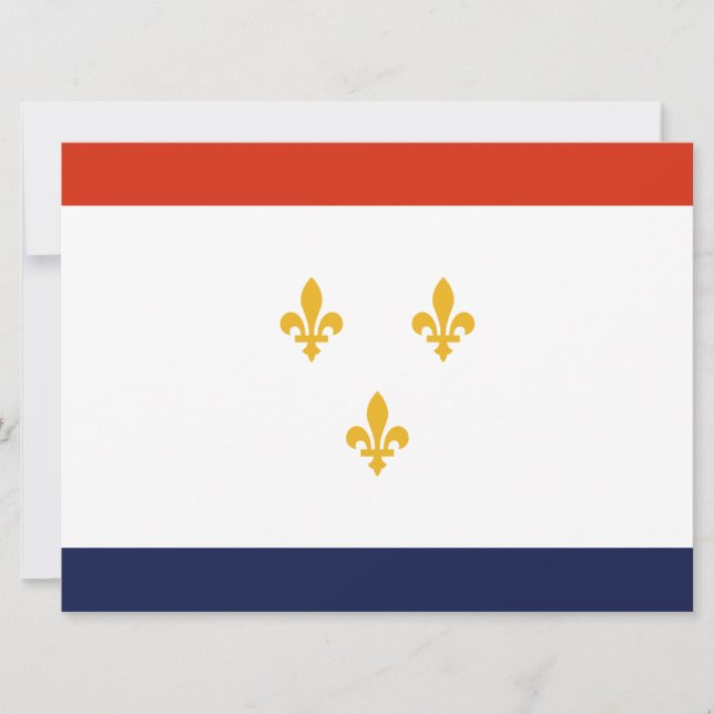 Flagge New Orleans (Louisiana, USA) Karte (Vorderseite)