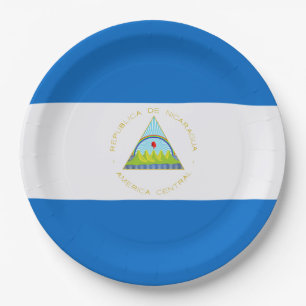 Flagge: Nicaragua Pappteller
