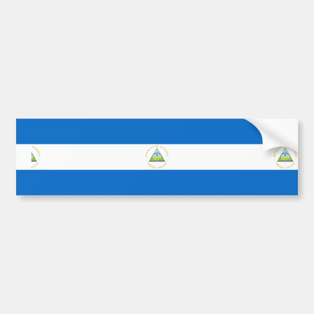 Flagge Nicaraguas Autoaufkleber (Vorne)